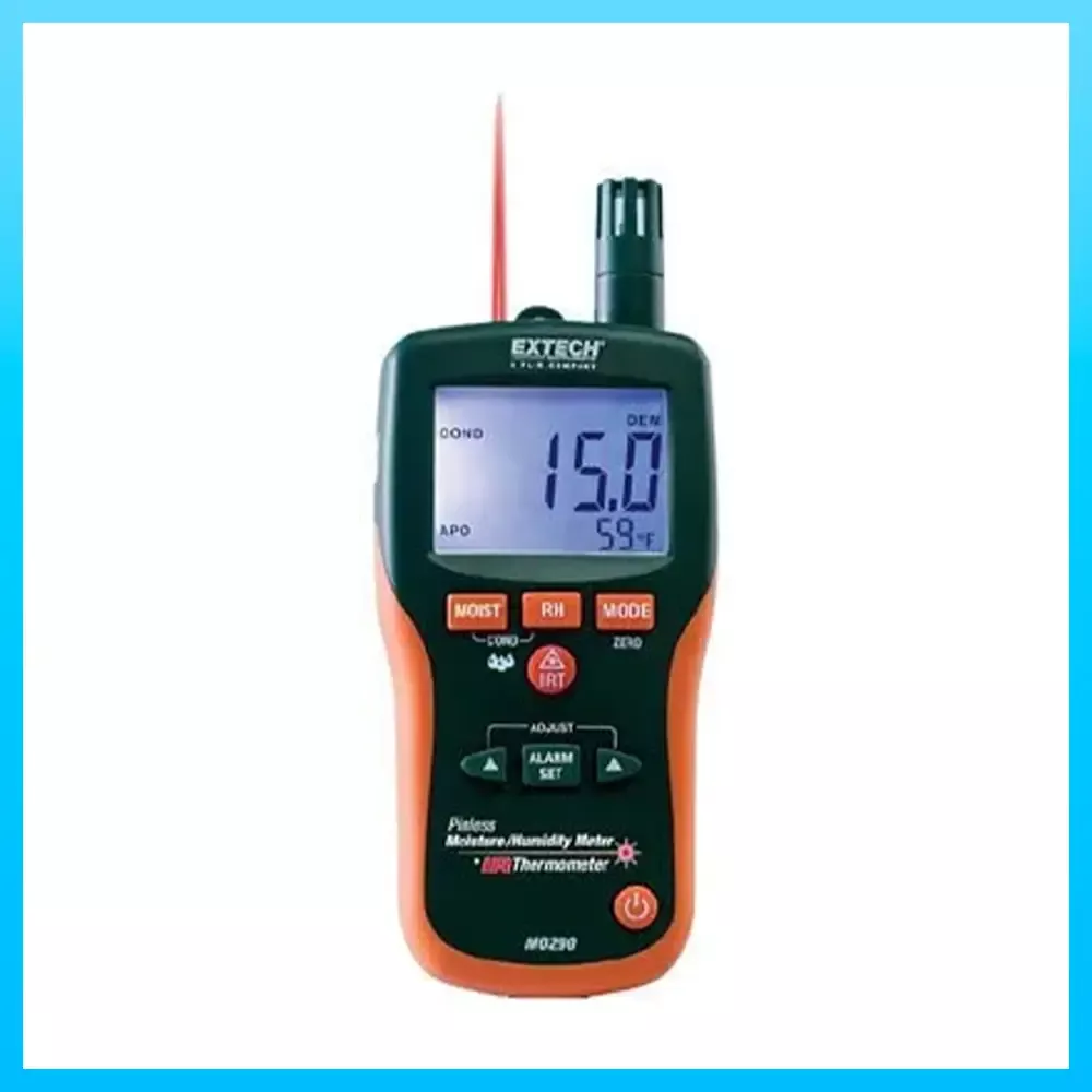 Extech 8 in 1 Pinless Psychrometer + IR Thermometer