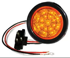 F235112 | AMBER 4" Dia. 17 LED Chromed Reflector Sealed