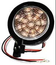 F235114 | AMBER Clear, 4" Dia. 17 LED Chromed Reflector Sealed