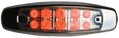 F235137-24 | RED Clear Oval Marker Light 10 LED