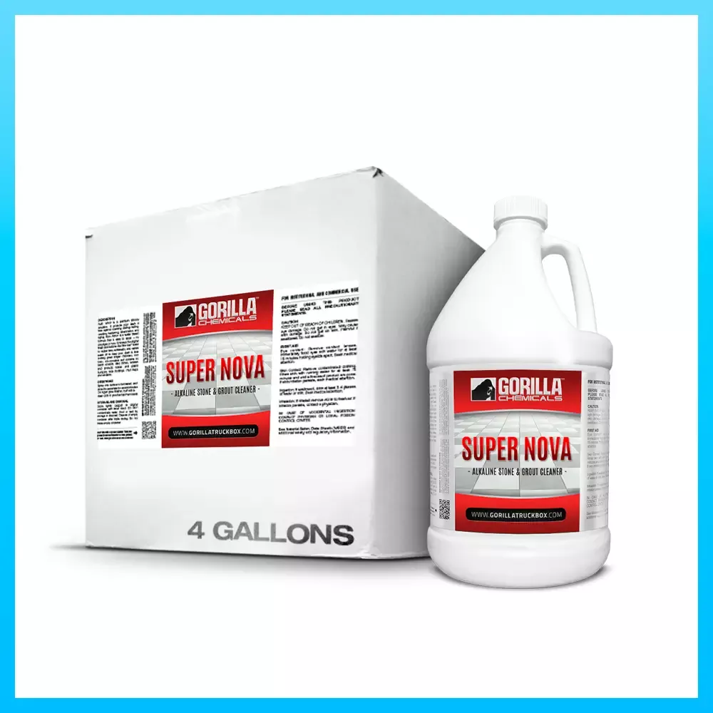 Gorilla Super Nova Alkaline Stone & Grout Cleaner – Case (4 Gallons)