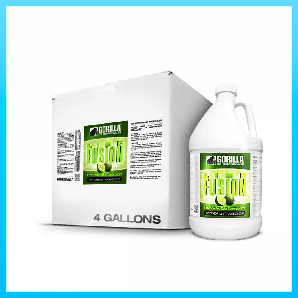 Gorilla Truckbox – Gorilla Lime Fusion Odor Counteractant – Carpet Deodorizer, Case (4 Gallons)