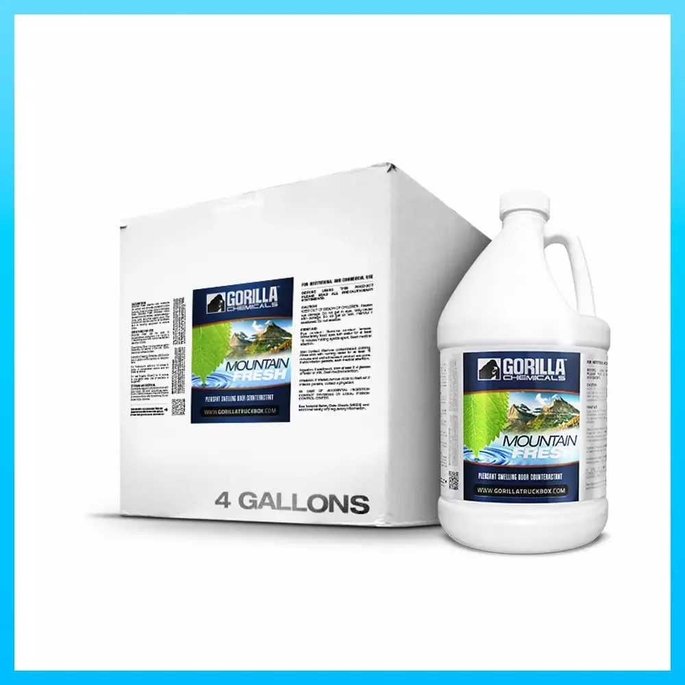 Gorilla Truckbox – Gorilla Mountain Fresh Odor Counteractant – Carpet Deodorizer, Case (4 Gallons)