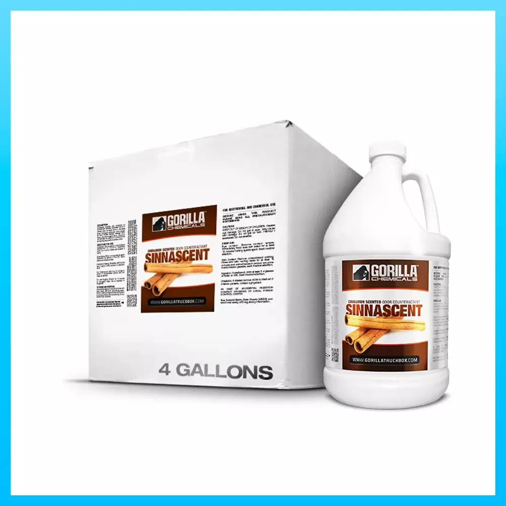 Gorilla Truckbox – Gorilla Sinnascent Odor Counteractant – Carpet Deodorizer, Case (4 Gallons)