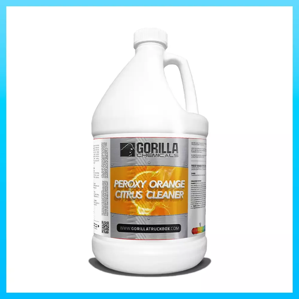 Gorilla Truckbox – Peroxy Orange Citrus Cleaner – Hydrogen Peroxide Surface Cleaner, Case (4 Gallons)