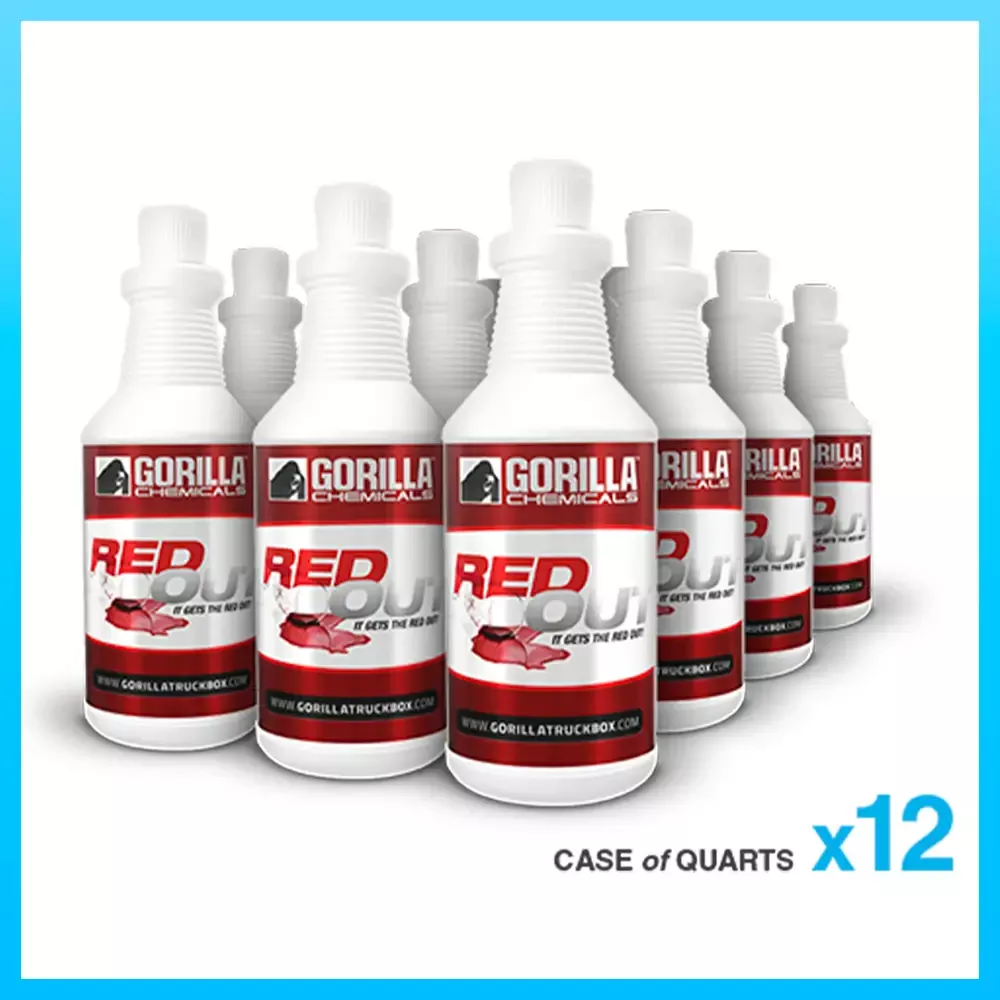 Gorilla Truckbox – Red Out – Dye Remover, Case (12 Quarts)