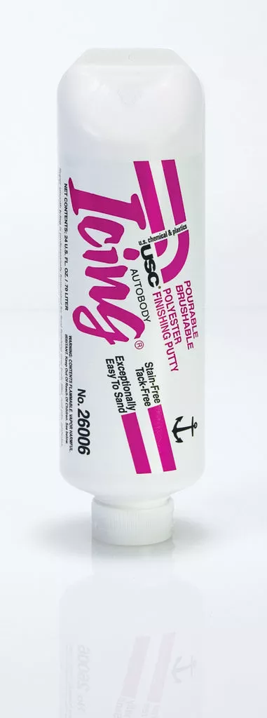Icing Pourable Brushable Polyester Finishing Putty, 24 oz tube, USC 26006