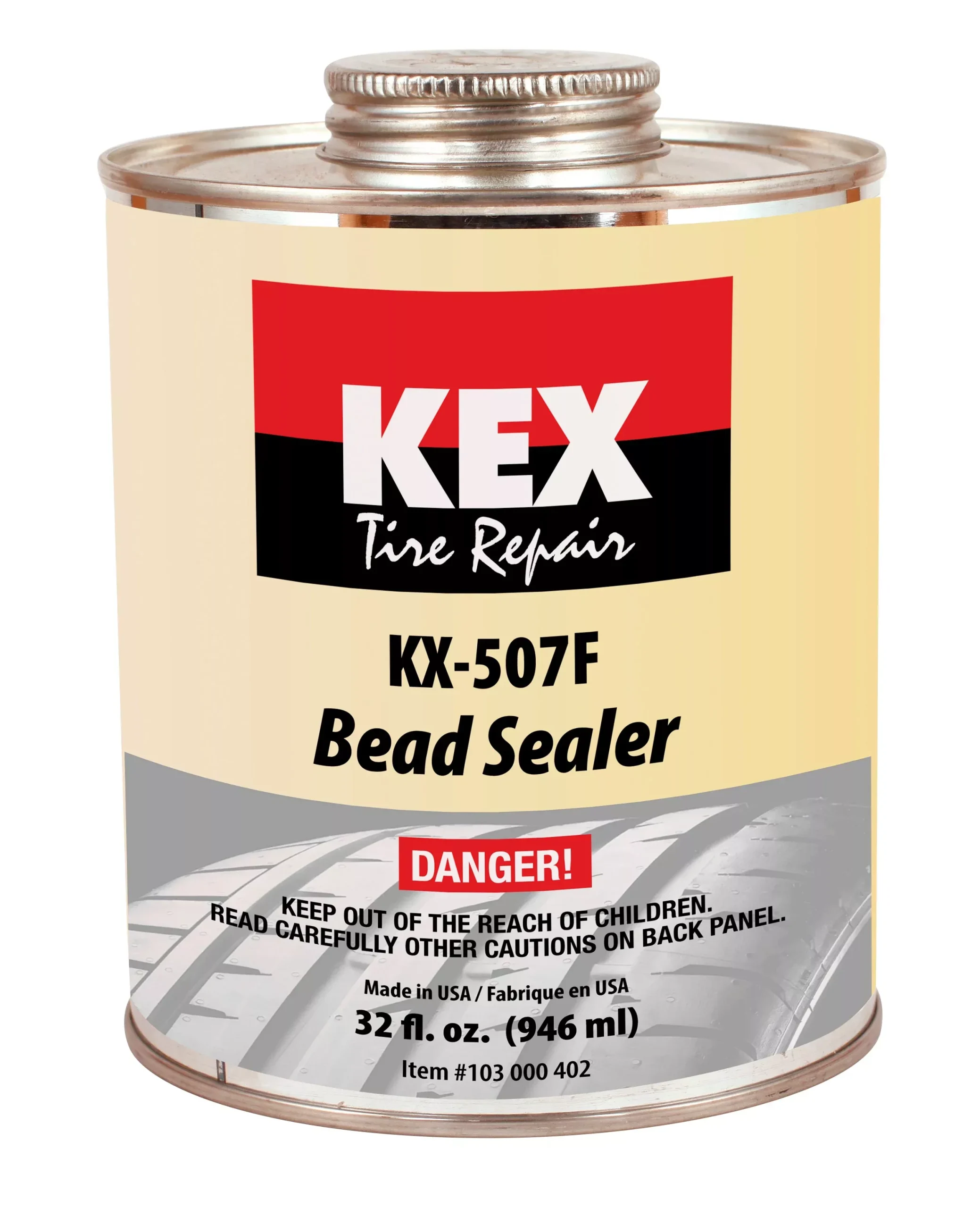 Kex 507F Bead Sealer, 32 oz Brush Top Can NO DRIP (Flammable)
