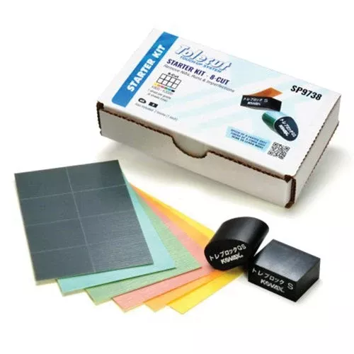 Kovax SP9738 – K-800 to K-3000 Grit Tolecut Starter Kit (6 Sheets + 2 Toleblocks)