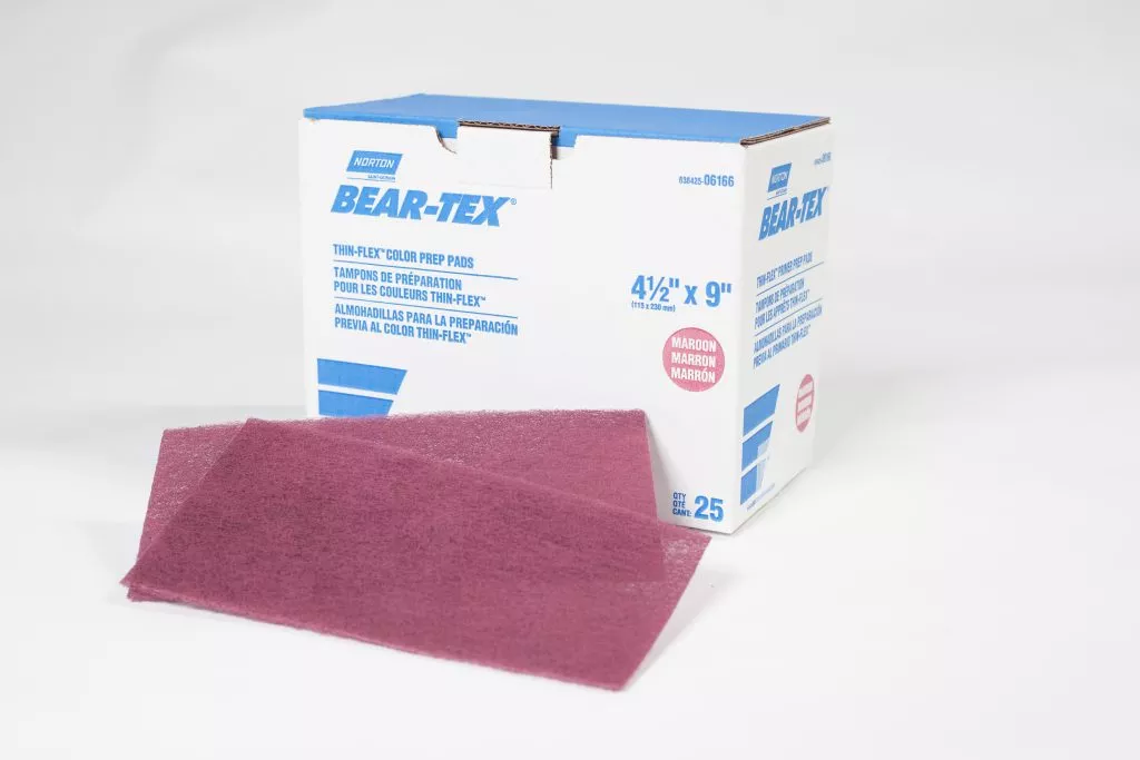 NORTON 6166Bear-tex Thin Flex Scuff Pads- Maroon