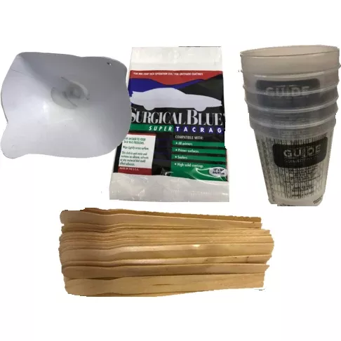 Paint Preparation Kit : Mixing Cups, Strainers, Paint Sticks, Tack Cloth