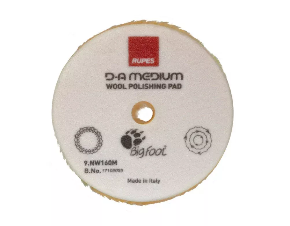 RUPES 9.NW160M – DA Medium Wool Polishing Pad (6")