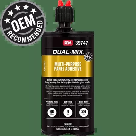 SEM 39757 – Dual-Mix Structural Impact-Resistant Adhesive (7 oz Cartridge, Black)