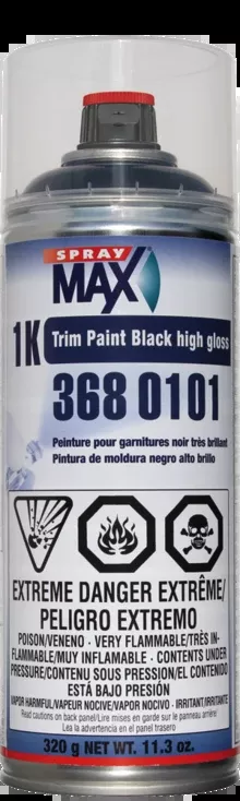 SprayMax 1K Satin Black Trim Paint SPM.3680102