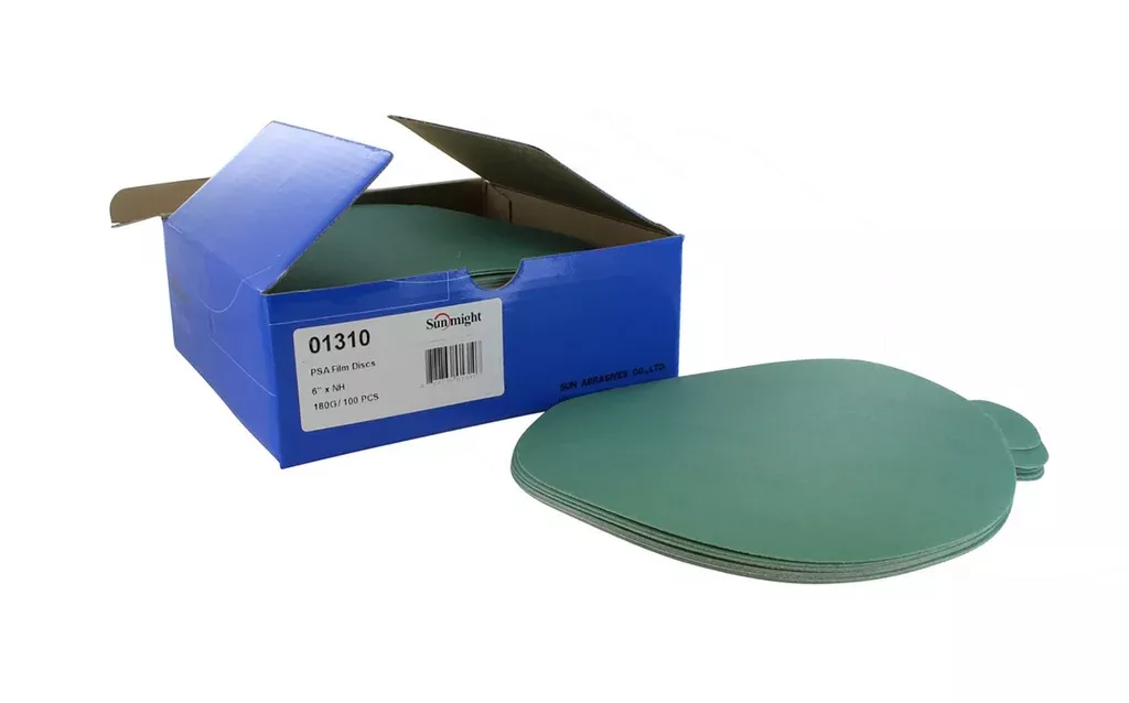 Sunmight 1310 6" 180 Grit Stikit Film PSA Sanding Disc, 100 Pcs