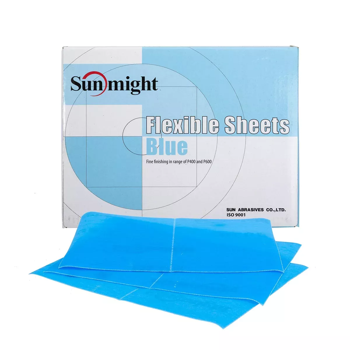 SUNMIGHT 60118 – 400–600 Grit Blue Flexible Sheets (5.25″ x 6.75″, 25 Pcs)