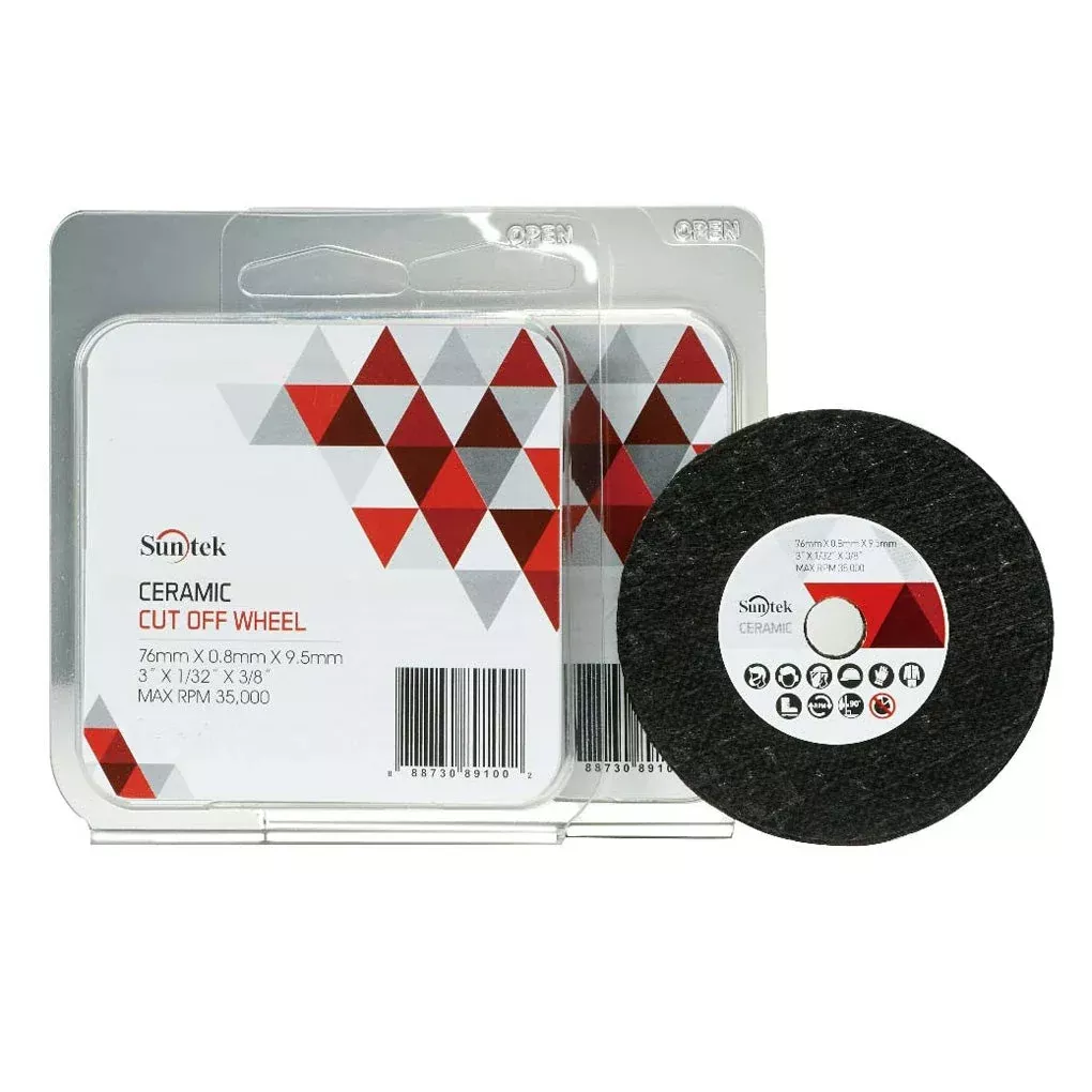 SUNMIGHT 89200 – 3″ Ceramic Cut-Off Wheel (5 Pc, Thicker)