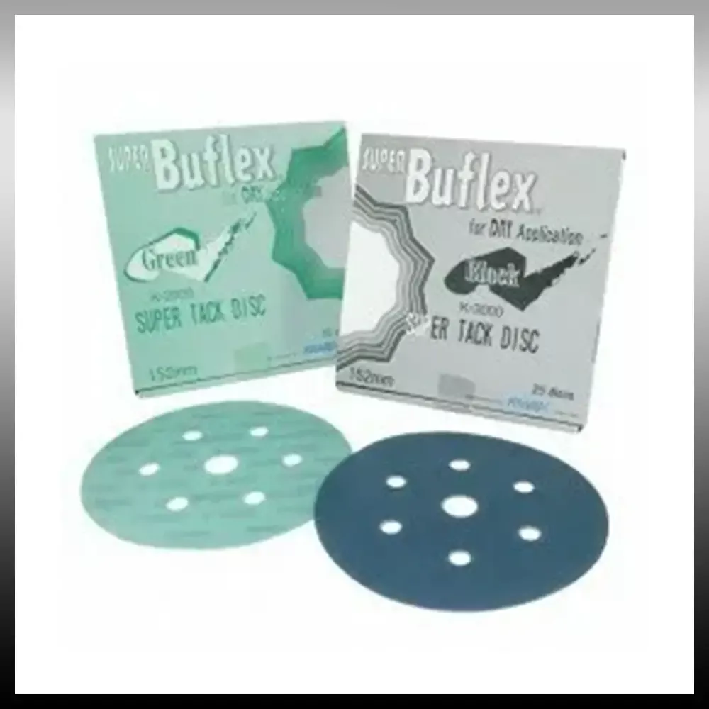 Super Buflex Discs w/15 holes – 6″, Green, K-2000(Box of 25)