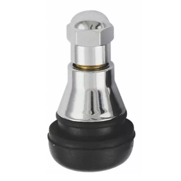 TR412AC - Snap-In Chrome Sleeve Tire Valve - 0.88" Height- 500pk