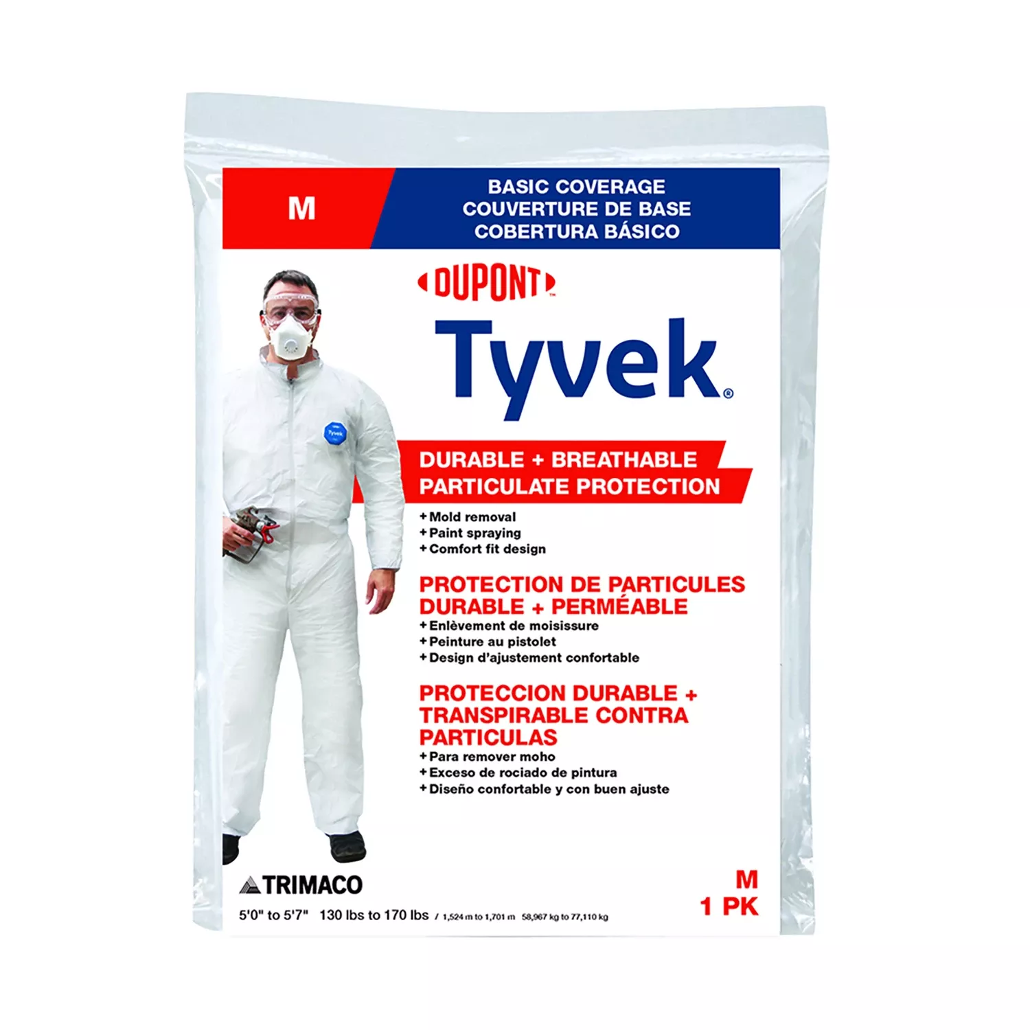 Tyvek Tyvek Coveralls White M 1 Pk