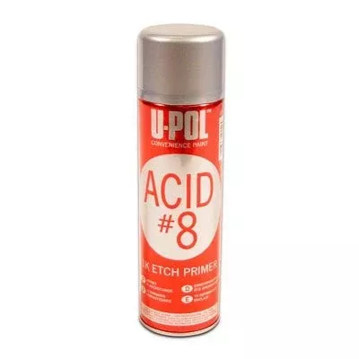 U-POL Acid #8 Etch Primer Premium Aerosols, Gray/Black, 450ml
