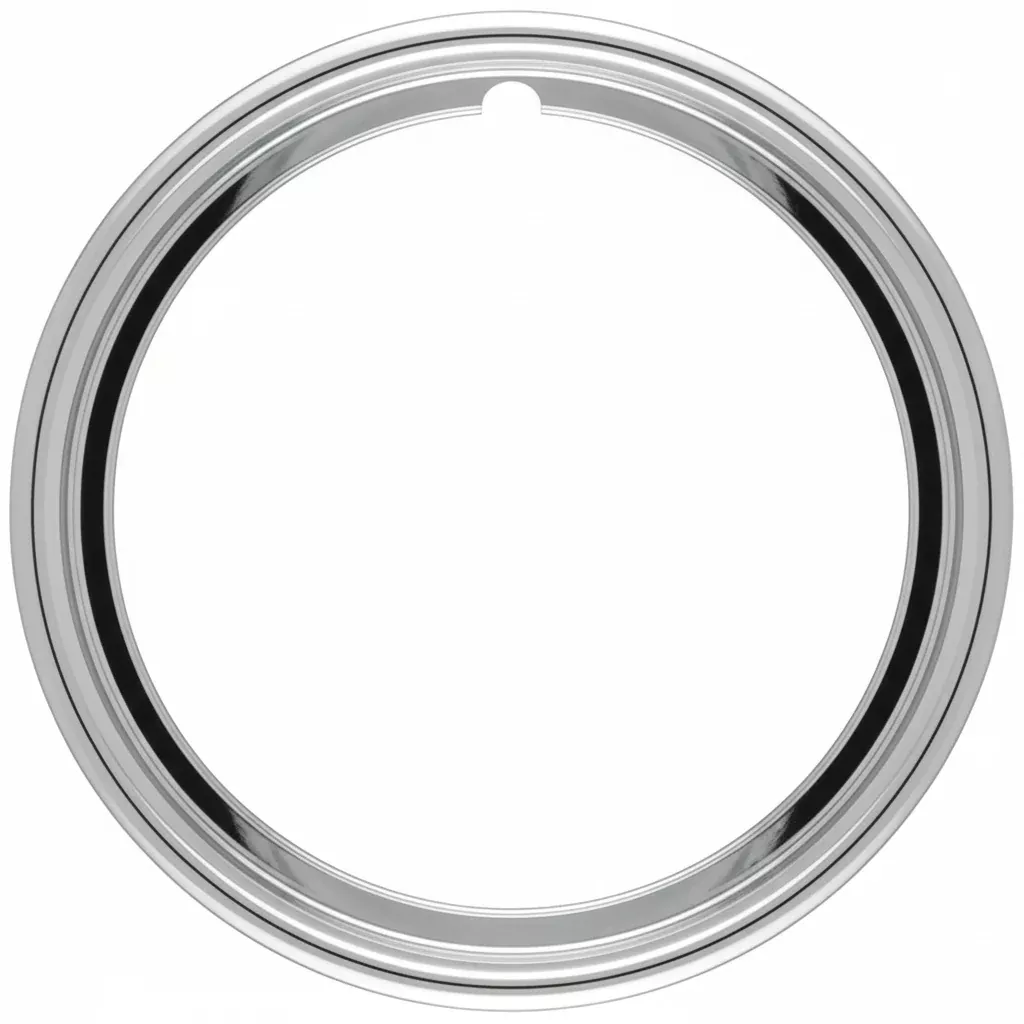 Universal Bright Chrome Plastic 14" Trim Rings / Beauty Rings 1514P