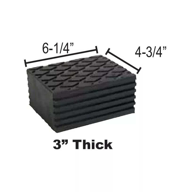 Universal Rubber Block 6-1/4" X 4-3/4" 3” Thick – Pack of 4