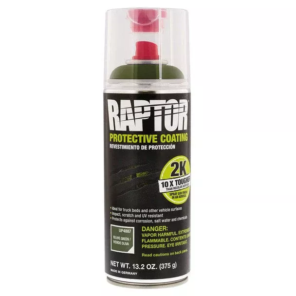 Upol 4887 Raptor 2K Bed liner - Olive Green Aerosol