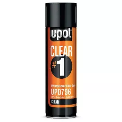 Upol 796 Clear#1 High Gloss Clearcoat, Aerosol