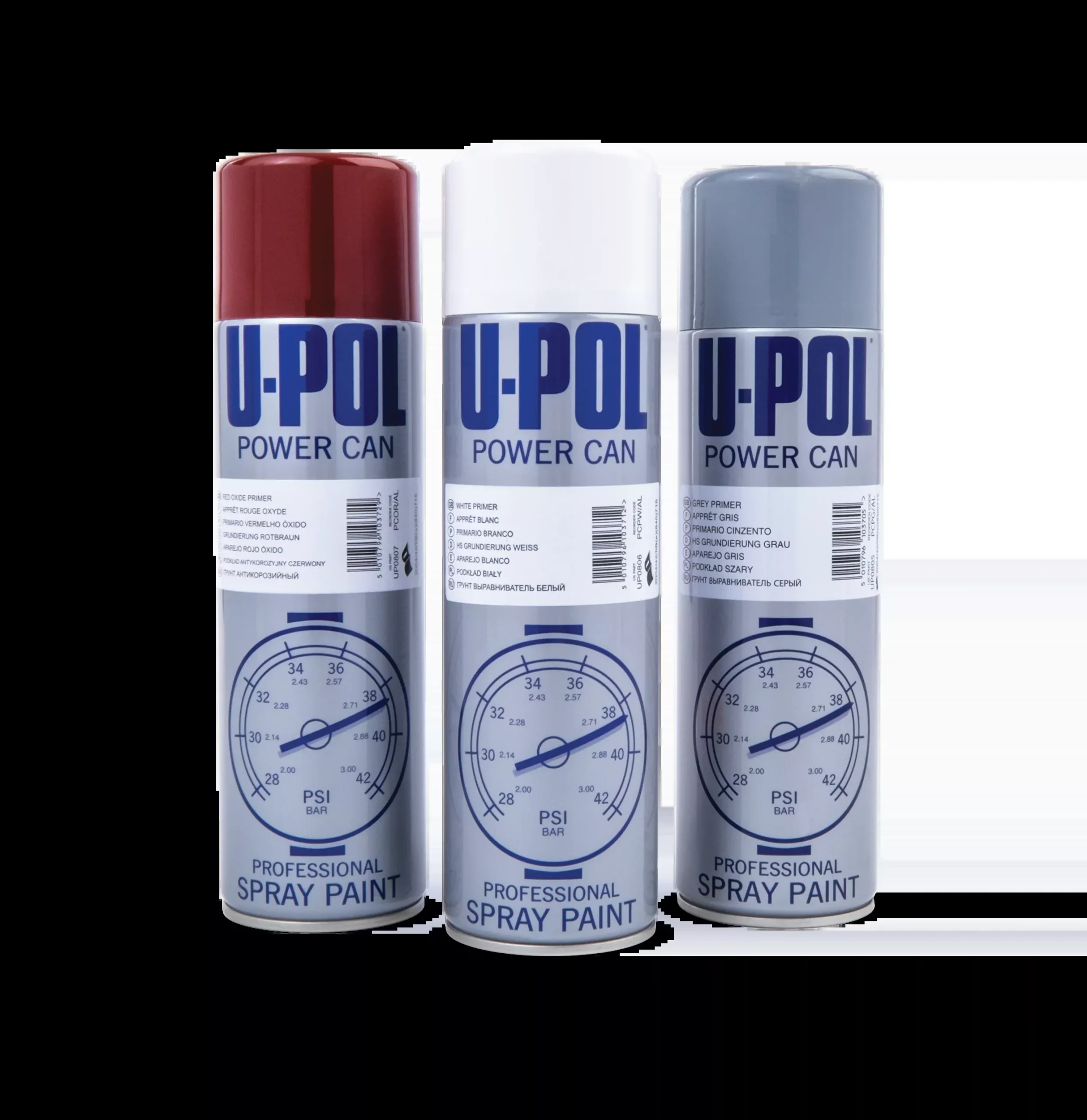 Upol 802 Premium Aerosols: Power Can, Matte Black, 17oz