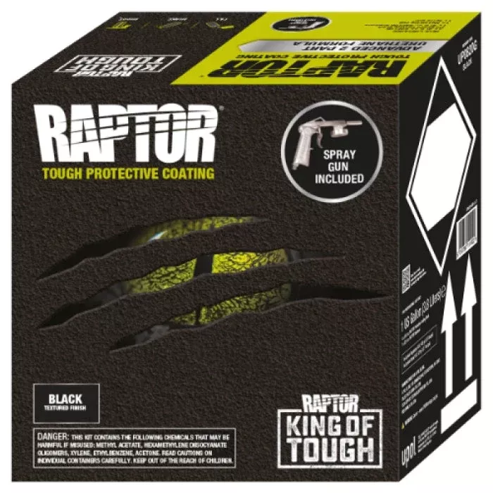 Upol 820 Black Raptor Protective Coating Kit w/ spray gun