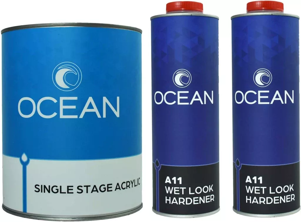 Urethane Acrylic 2K Black Single Stage Paint with Hardener