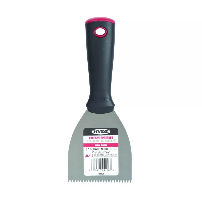 Value Series 3 In. W Carbon Steel Square Notch Adhesive Spreader Model 04126
