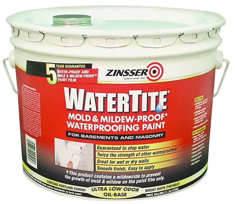 Watertite Mold & Mildew Proof Waterproofing Paint, Mosonry & Concrete, 3-Gallons
