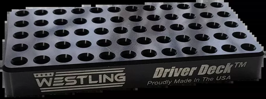 Westling 1/4" Bit Driver Deck/Tray - 60 Slots - Black