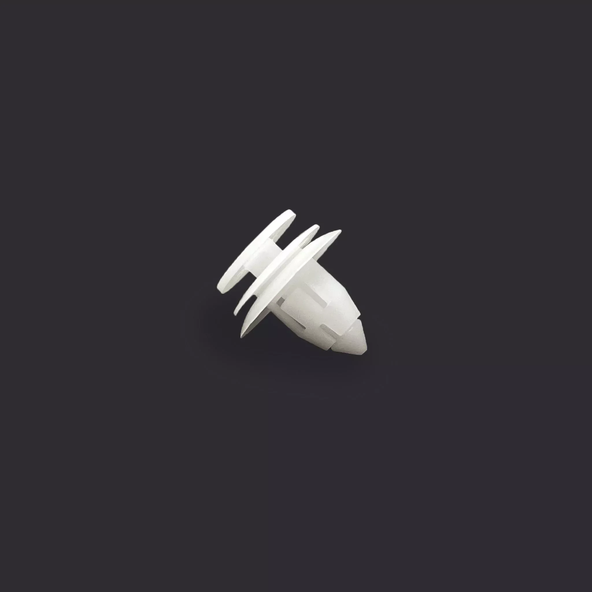 White Nylon Door Panel Retainer - 9.5mm Hole 15mm Head 14mm Stem (Pack of 25)