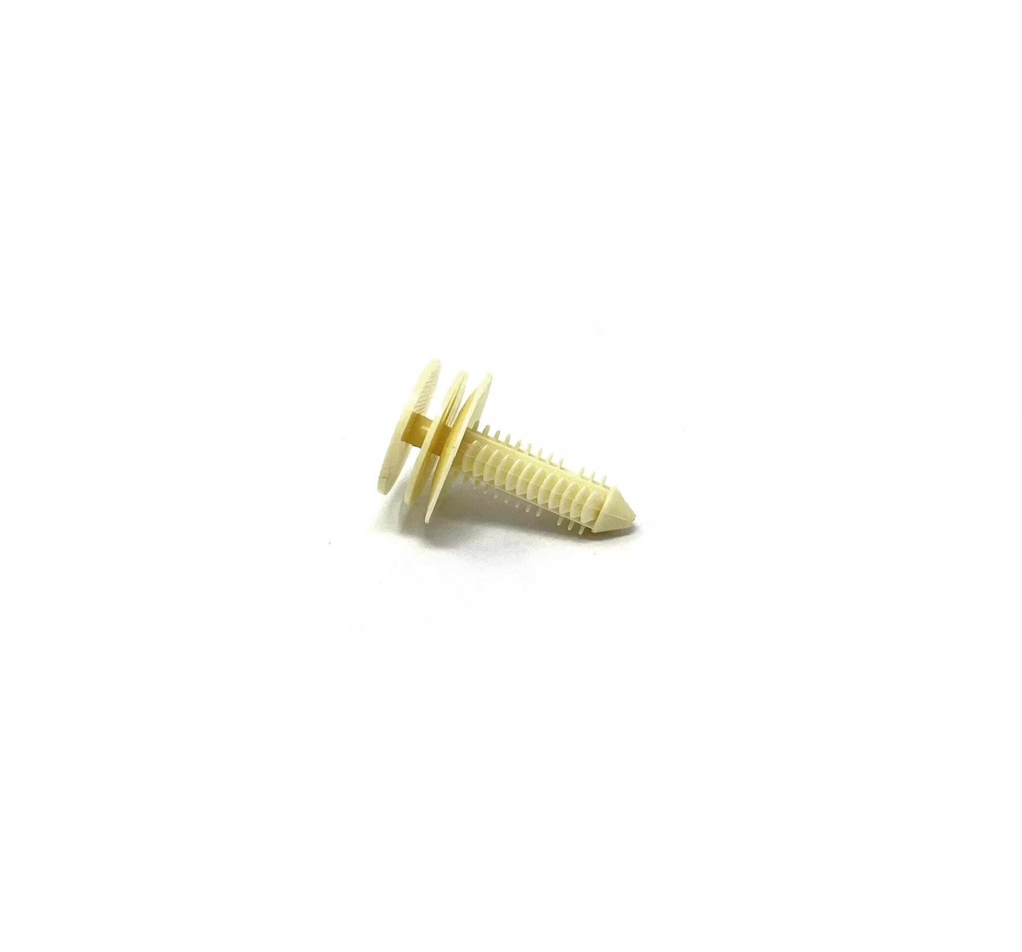 White Nylon Door Panel Retainer Clip - 7mm Hole Size 24mm Stem Length (Pack of 25)