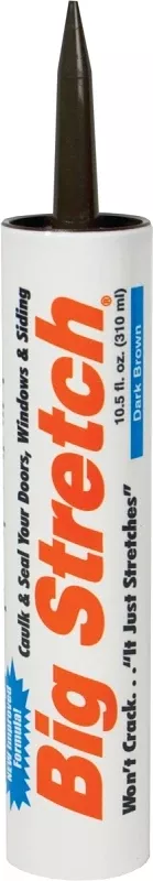 Window Sealant, Dark Brown Acrylic Rubber, 10.5-oz.