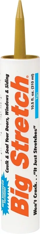 Window Sealant, Tan Acrylic Rubber, 10.5-oz.