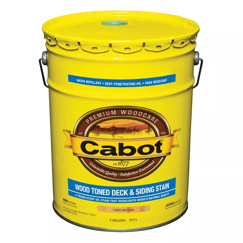 Wood Toned Deck & Siding Stain, Natural, VOC, 5-Gallons