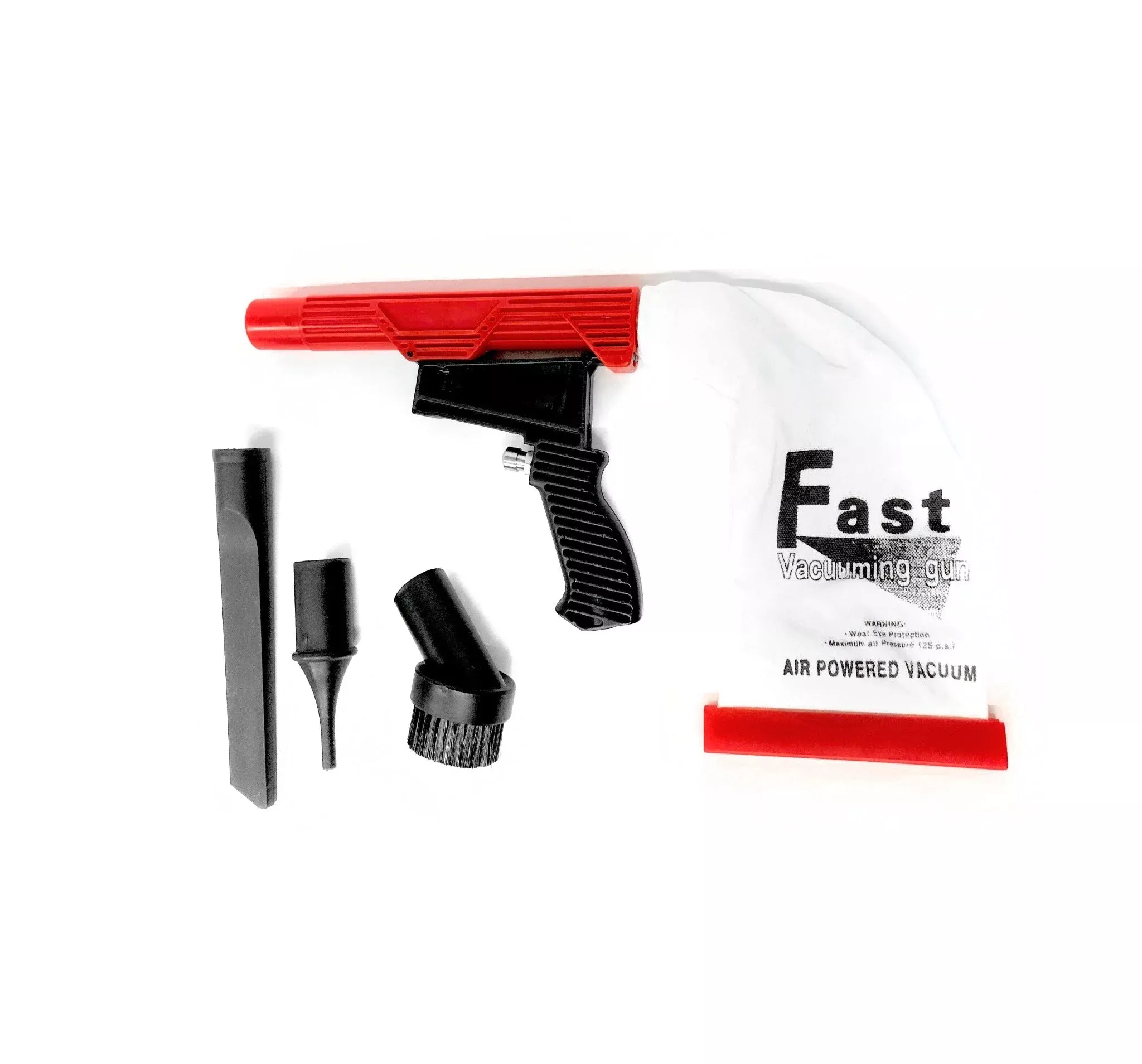Xtra Seal Quick Spiff Air Powered Vacuum with attachments