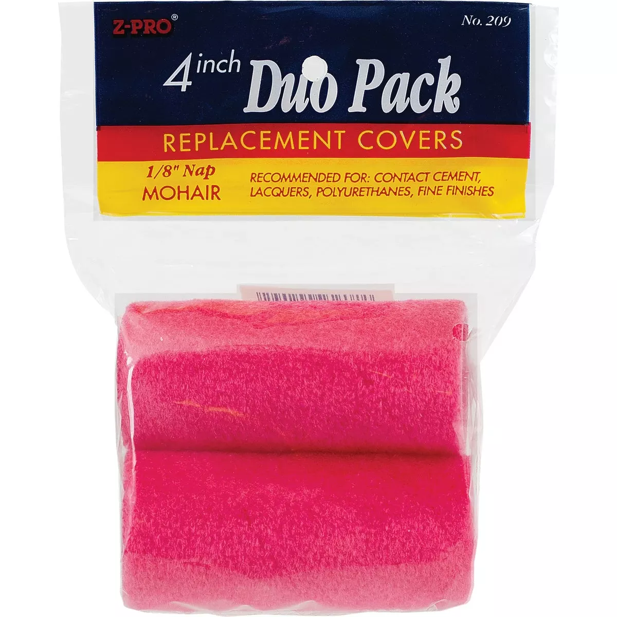 Z-Pro 4 In. X 1/8 In. Mohair Knit Fabric Roller Cover (2-Pack)