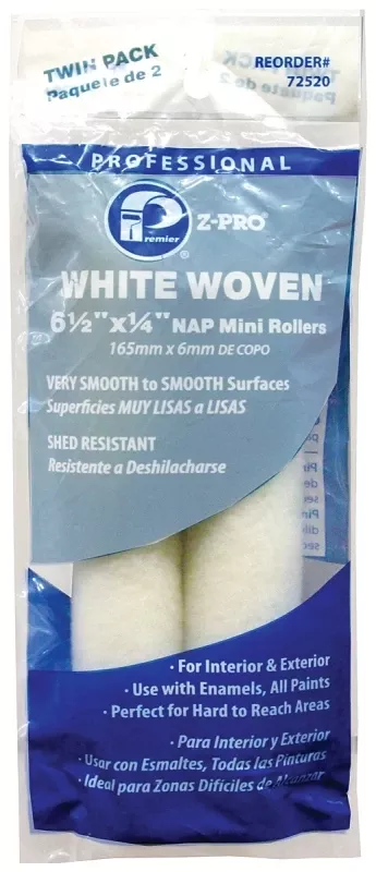Z-Pro 6-1/2 In. X 1/4 In. White Woven Mini Roller Cover