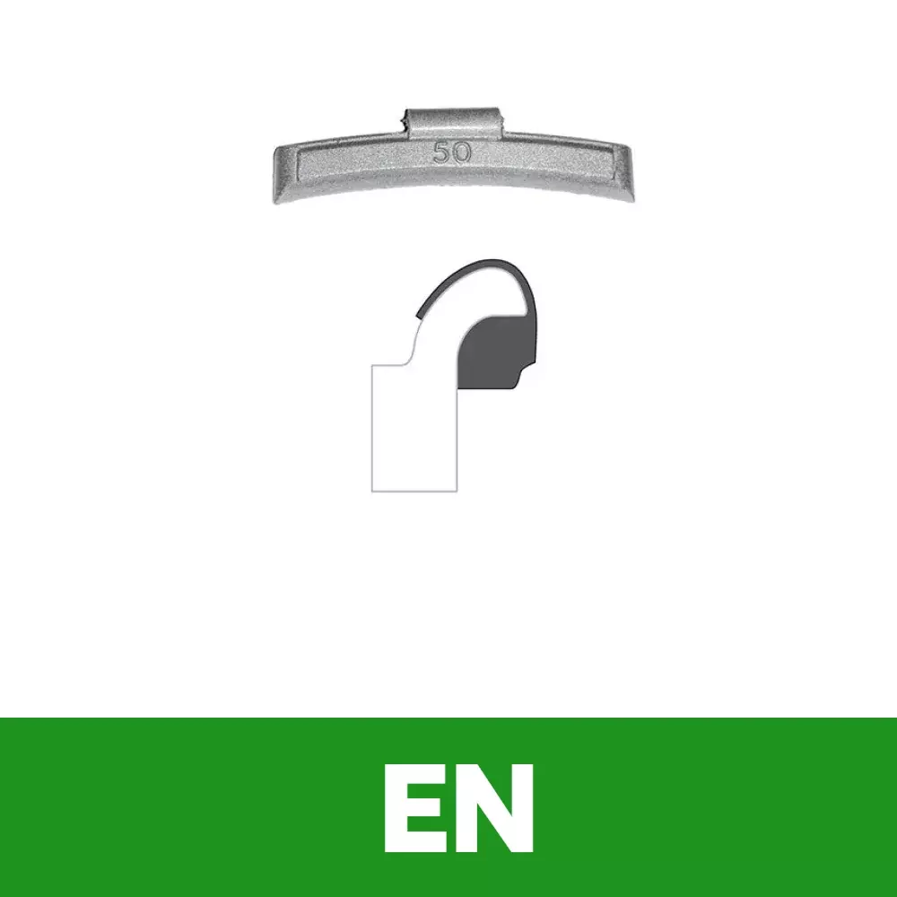 Zinc Clip-On Wheel Weights - EN Profile - 20 g