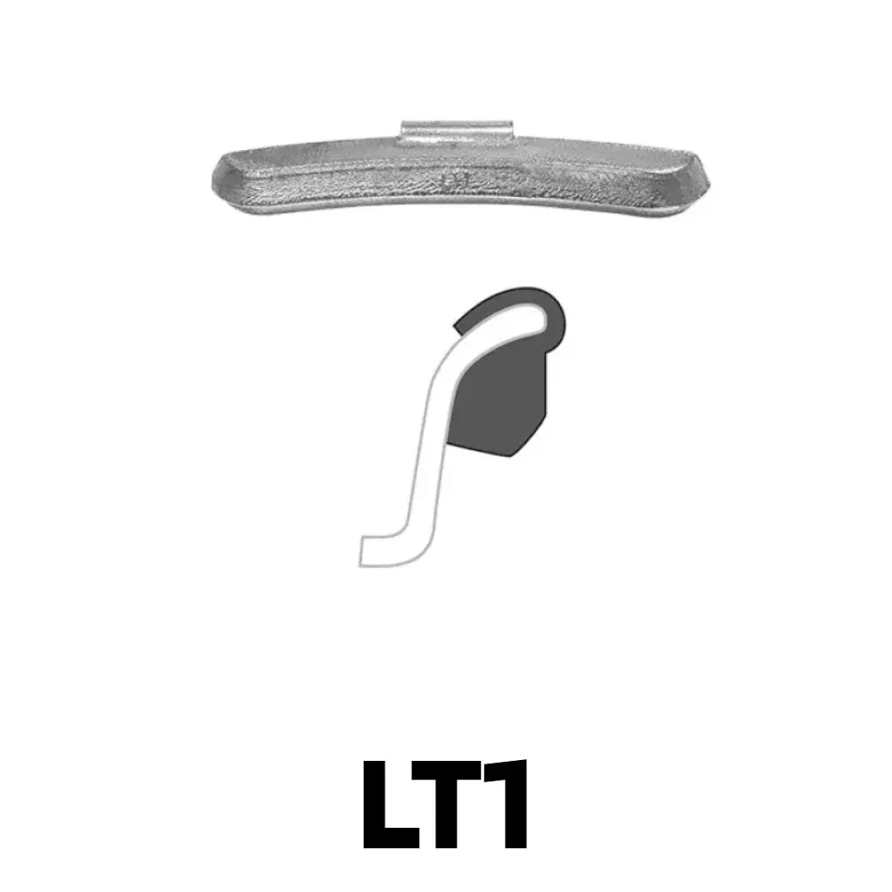 Zinc Clip-On Wheel Weights - LT1 Profile - 5 oz - Heavy Duty